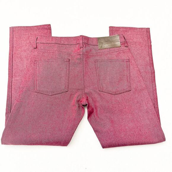 Naked & Famous Men's Red Skinny Guy Red Slim Fit Denim Jeans Size 34 - Picture 5 of 8